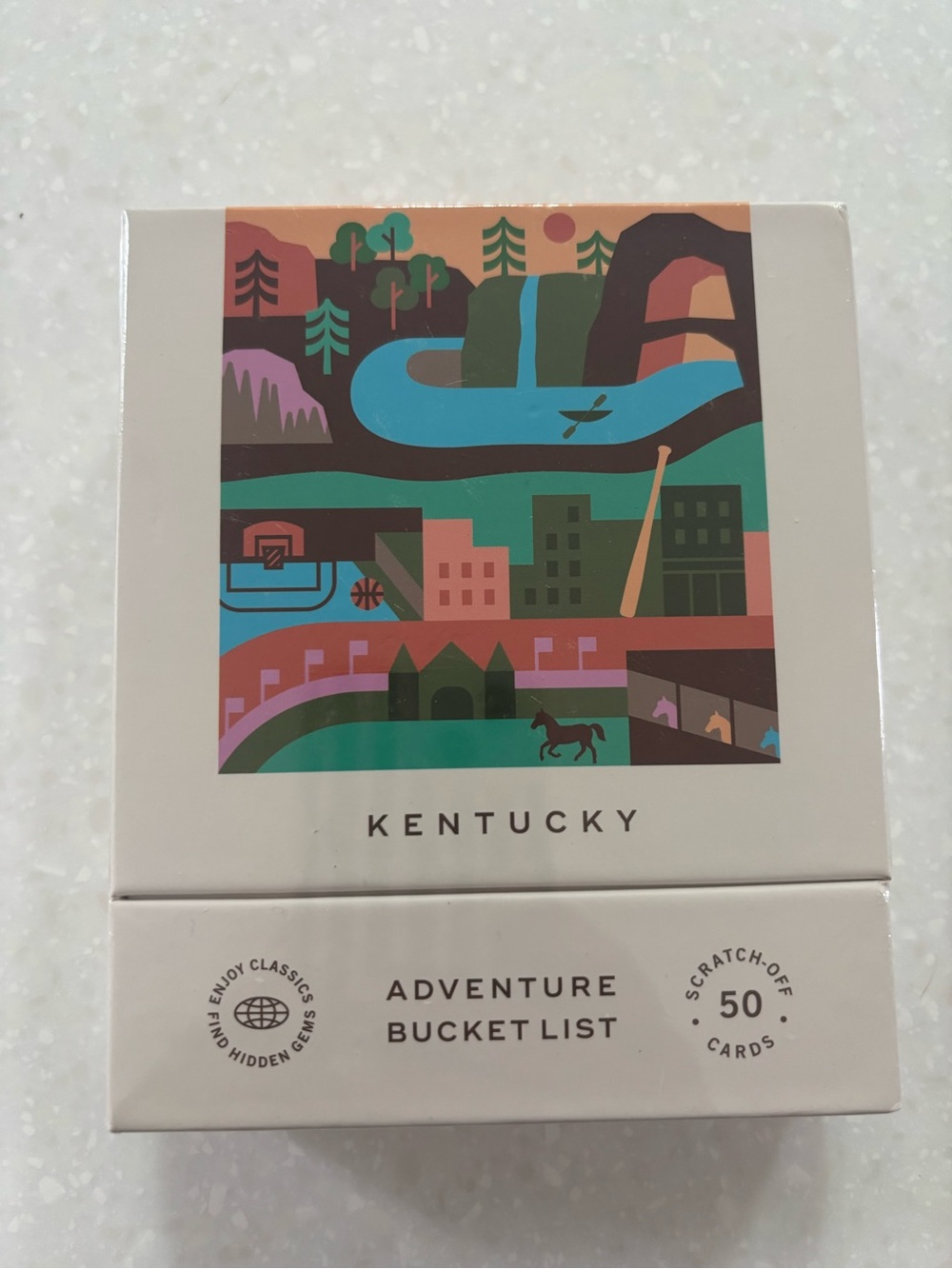 Kentucky Travel Bucket List Scratch-Off Card game Seasonal travel indoor/outdoor